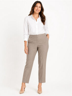 Halogen Taylor Fit Womens Trouser Pants in Taupe NWT Sz 16 Petite